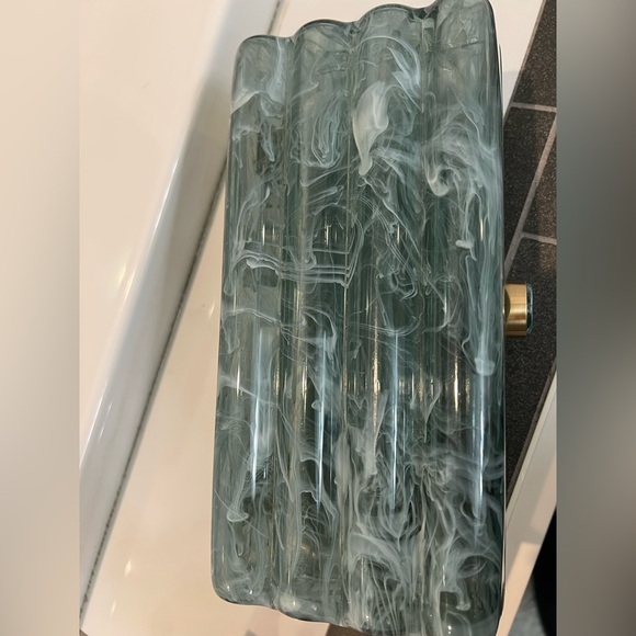 cult gaia Swirled Seafoam Green Acrylic Clutch - Picture 3 of 5